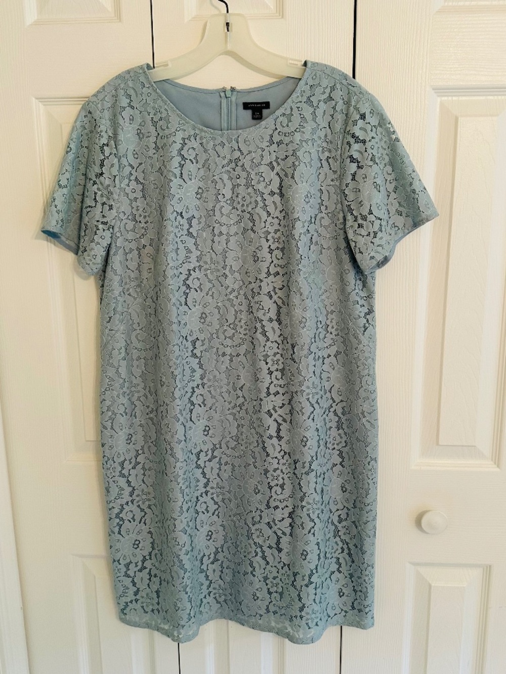 Ann Taylor blue lace dress